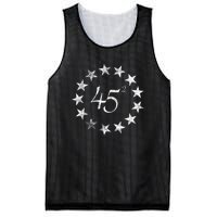 45 Squared Trump Betsy Ross Flag 2020 Second Term Mesh Reversible Basketball Jersey Tank