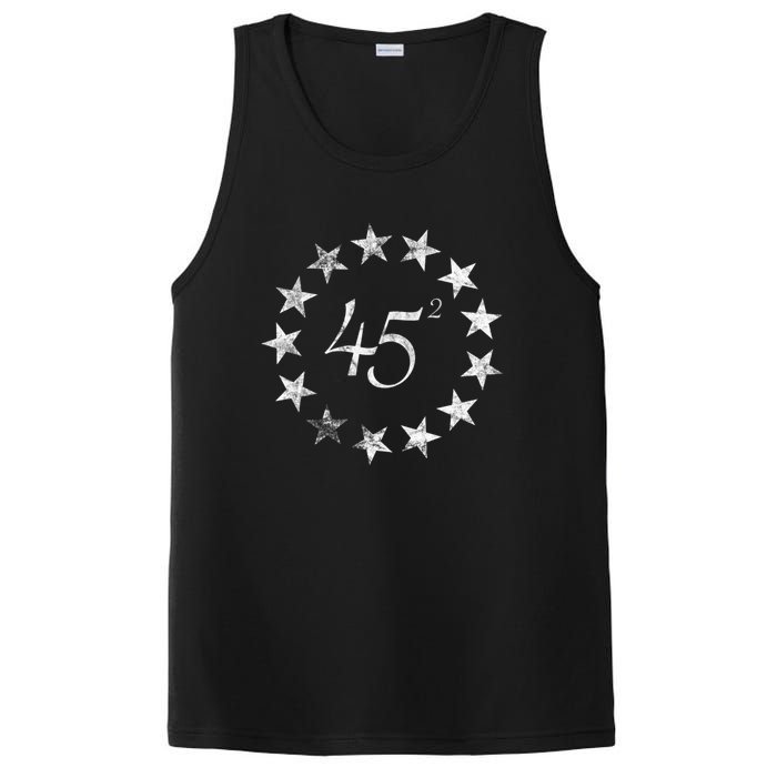 45 Squared Trump Betsy Ross Flag 2020 Second Term PosiCharge Competitor Tank