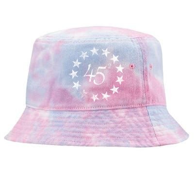 45 Squared Trump Betsy Ross Flag 2020 Second Term Tie-Dyed Bucket Hat