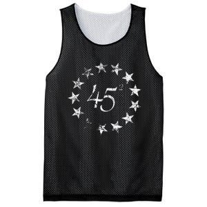 45 Squared Trump Betsy Ross Flag 2020 Second Term Mesh Reversible Basketball Jersey Tank