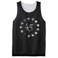 45 Squared Trump Betsy Ross Flag 2020 Second Term Mesh Reversible Basketball Jersey Tank