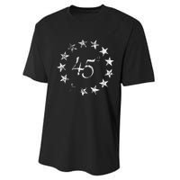 45 Squared Trump Betsy Ross Flag 2020 Second Term Performance Sprint T-Shirt