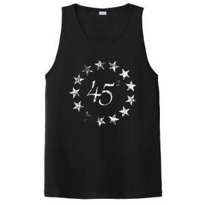 45 Squared Trump Betsy Ross Flag 2020 Second Term PosiCharge Competitor Tank