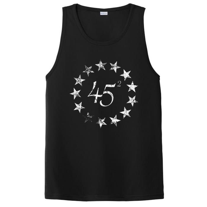 45 Squared Trump Betsy Ross Flag 2020 Second Term PosiCharge Competitor Tank