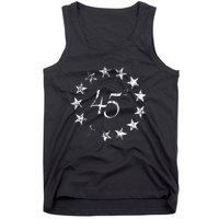 45 Squared Trump Betsy Ross Flag 2020 Second Term Tank Top