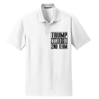 45 Squared Trump Wanted For Second Term 2024 Pro Trump Dry Zone Grid Polo