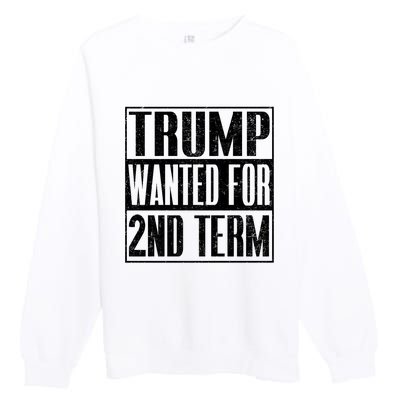 45 Squared Trump Wanted For Second Term 2024 Pro Trump Premium Crewneck Sweatshirt