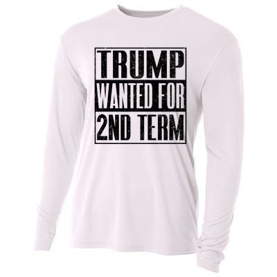 45 Squared Trump Wanted For Second Term 2024 Pro Trump Cooling Performance Long Sleeve Crew