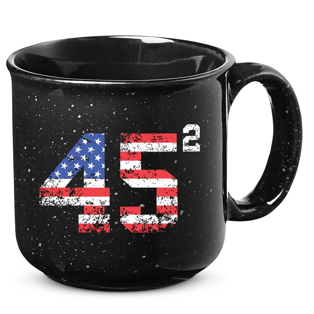 45 Squared Trump 2024 Second Term Usa Vintage 15oz Campfire Ceramic Mug