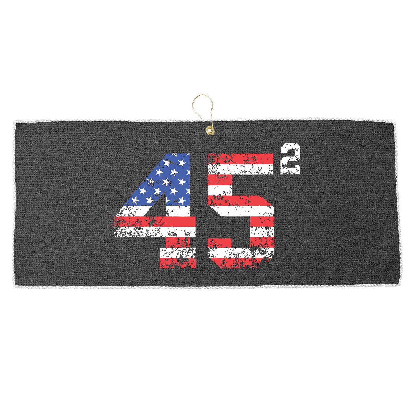 45 Squared Trump 2024 Second Term Usa Vintage Large Microfiber Waffle Golf Towel