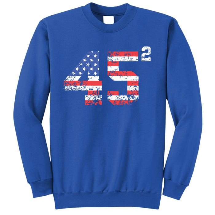 45 Squared Trump 2024 Second Term Usa Vintage Sweatshirt