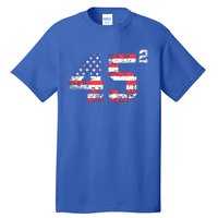 45 Squared Trump 2024 Second Term Usa Vintage Tall T-Shirt