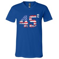 45 Squared Trump 2024 Second Term Usa Vintage V-Neck T-Shirt