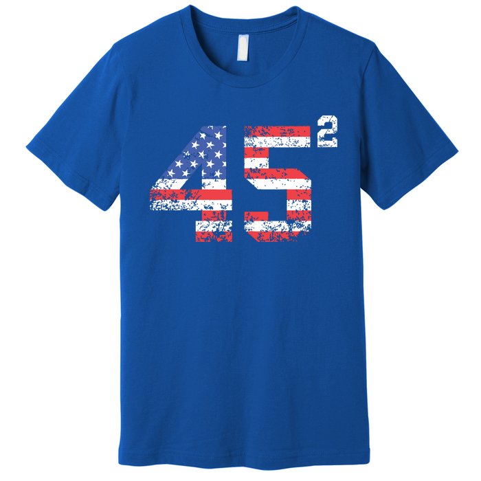 45 Squared Trump 2024 Second Term Usa Vintage Premium T-Shirt