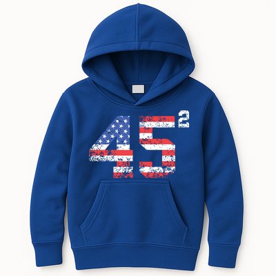45 Squared Trump 2024 Second Term Usa Vintage Kids Hoodie