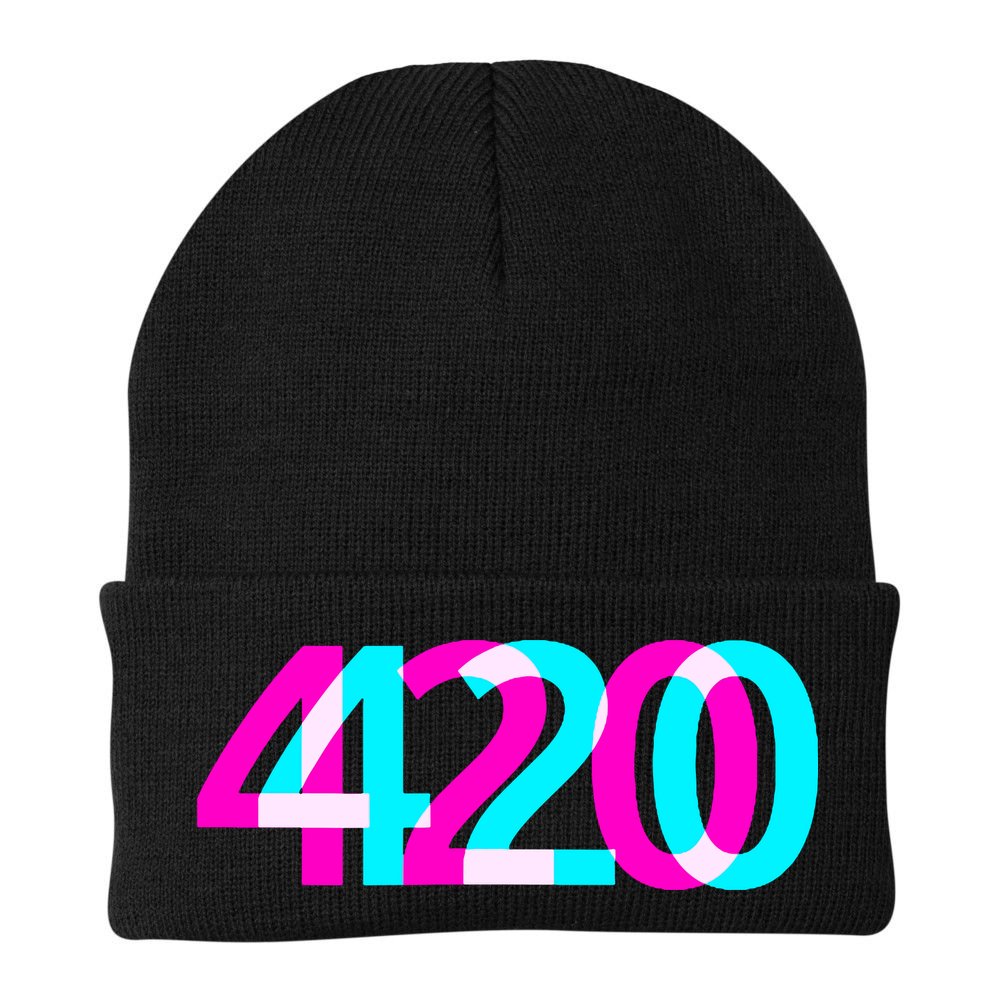 420 Stoner Weed Cannabis Marijuana Kush Joint Beanie