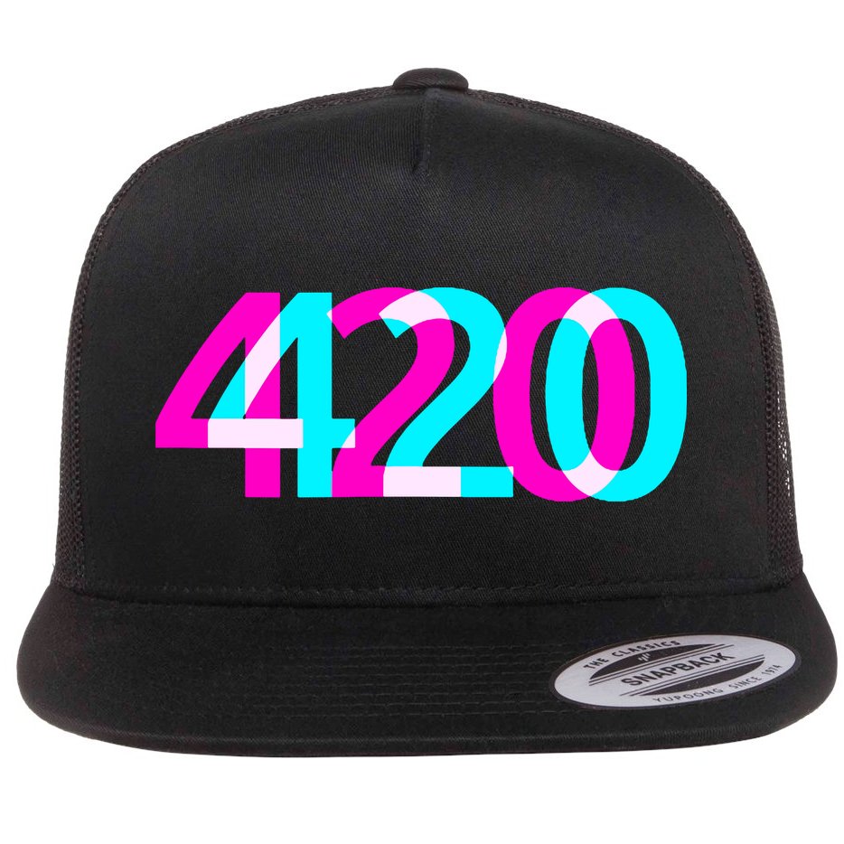 420 Stoner Weed Cannabis Marijuana Kush Joint Flat Bill Trucker Hat
