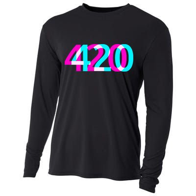 420 Stoner Weed Cannabis Marijuana Kush Joint Cooling Performance Long Sleeve Crew