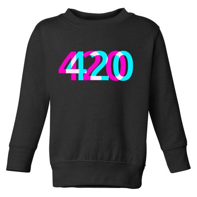 420 Stoner Weed Cannabis Marijuana Kush Joint Toddler Sweatshirt