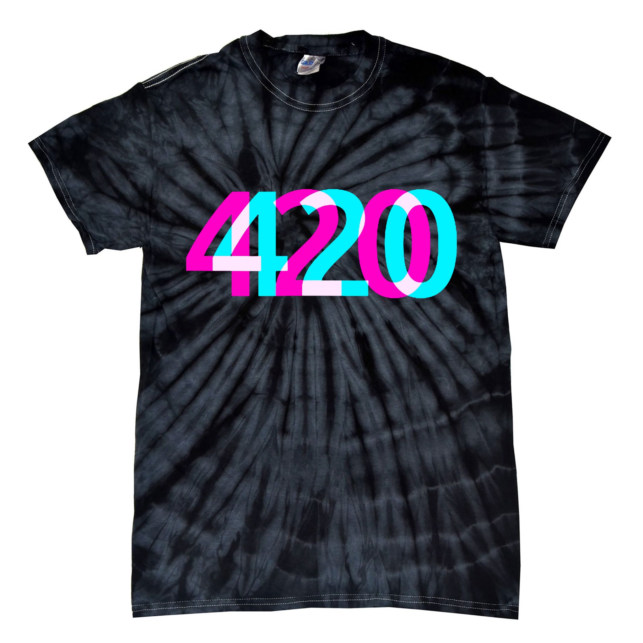 420 Stoner Weed Cannabis Marijuana Kush Joint Tie-Dye T-Shirt