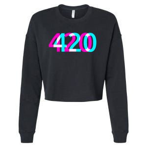 420 Stoner Weed Cannabis Marijuana Kush Joint Cropped Pullover Crew