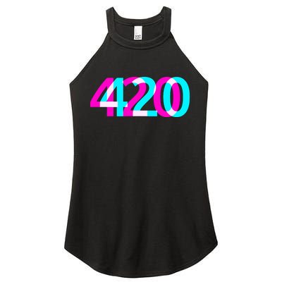420 Stoner Weed Cannabis Marijuana Kush Joint Women's Perfect Tri Rocker Tank