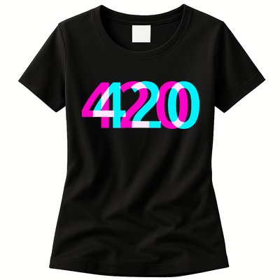 420 Stoner Weed Cannabis Marijuana Kush Joint Womens T-Shirt