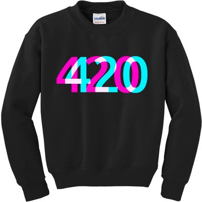 420 Stoner Weed Cannabis Marijuana Kush Joint Kids Sweatshirt
