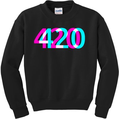 420 Stoner Weed Cannabis Marijuana Kush Joint Kids Sweatshirt