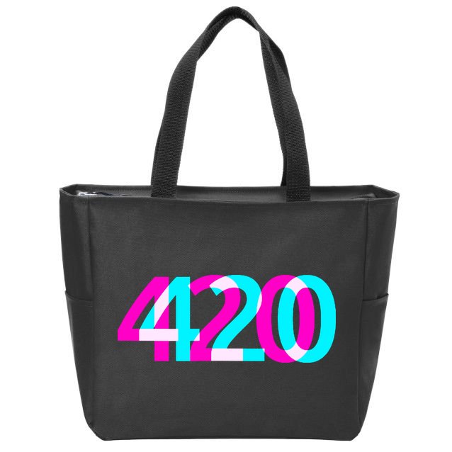 420 Stoner Weed Cannabis Marijuana Kush Joint Zip Tote Bag