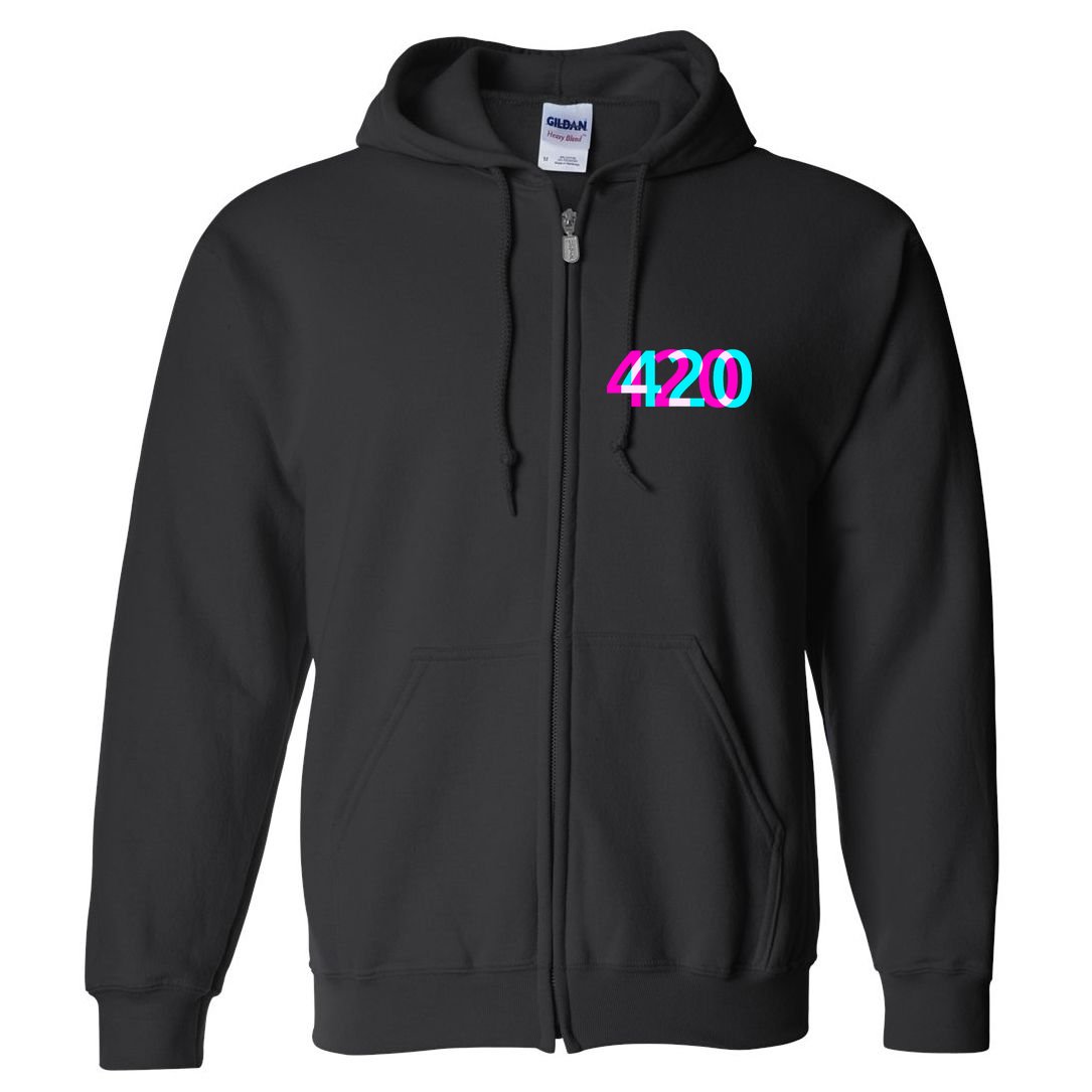 420 Stoner Weed Cannabis Marijuana Kush Joint Full Zip Hoodie