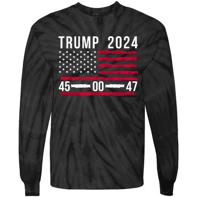 47 Trump 2024 Tie-Dye Long Sleeve Shirt