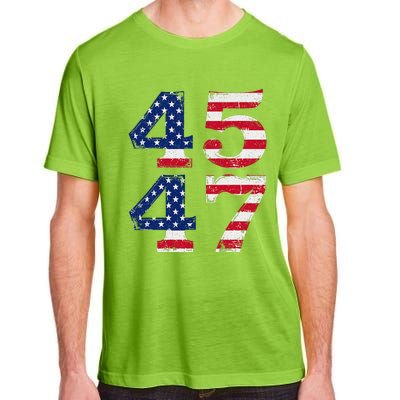 4547 Trump 2024 Vintage Usa Flag Retro 45 47 Trump 2024 Adult ChromaSoft Performance T-Shirt