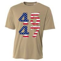 4547 Trump 2024 Vintage Usa Flag Retro 45 47 Trump 2024 Cooling Performance Crew T-Shirt