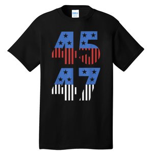 4547 Trump 2024 Patriotic Election Varsity Us Flag Tall T-Shirt