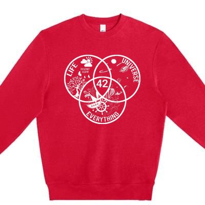 42 The Answer To Life The Universe And Everything Premium Crewneck Sweatshirt