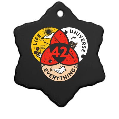 42 The Answer To Life The Universe And Everything Ceramic Star Ornament