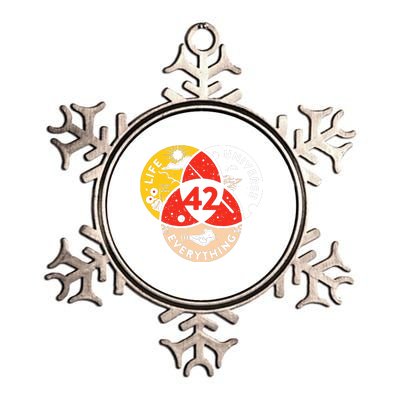 42 The Answer To Life The Universe And Everything Metallic Star Ornament