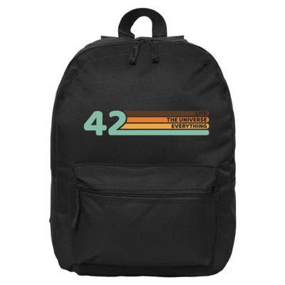 42 The Answer To Life The Universe And Everything 16 in Basic Backpack