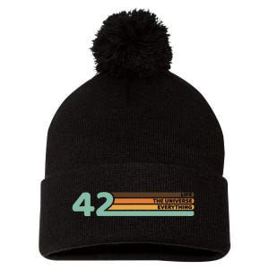 42 The Answer To Life The Universe And Everything Pom Pom 12in Knit Beanie