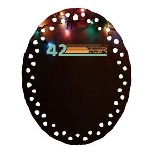 42 The Answer To Life The Universe And Everything Ceramic Oval Ornament