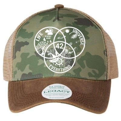 42 The Answer To Life The Universe And Everything Gift Legacy Tie Dye Trucker Hat