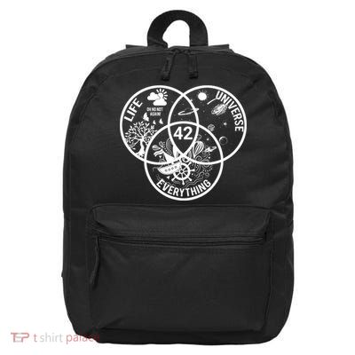 42 The Answer To Life The Universe And Everything Gift 16 in Basic Backpack