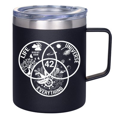 42 The Answer To Life The Universe And Everything Gift 12oz Stainless Steel Coffee Mug