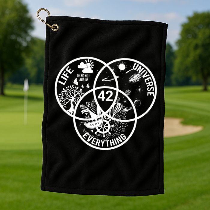 42 The Answer To Life The Universe And Everything Gift Golf Towel