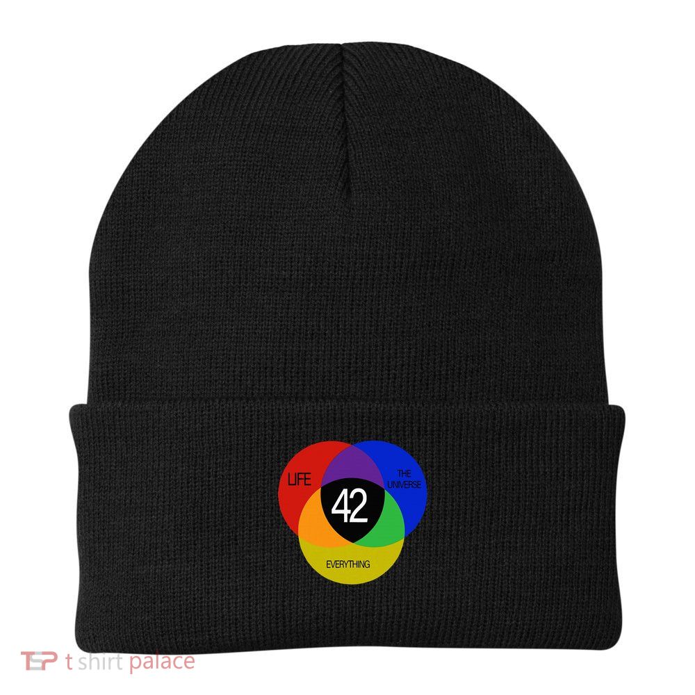 42 The Answer To Life The Universe And Everything Knit Cap Winter Beanie