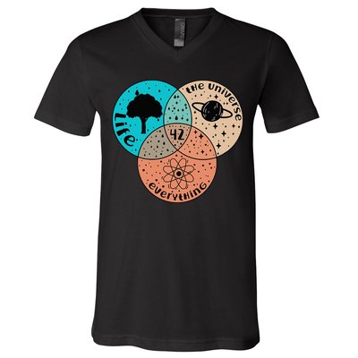 42 The Answer To Life Universe And Everything Astronomer V-Neck T-Shirt