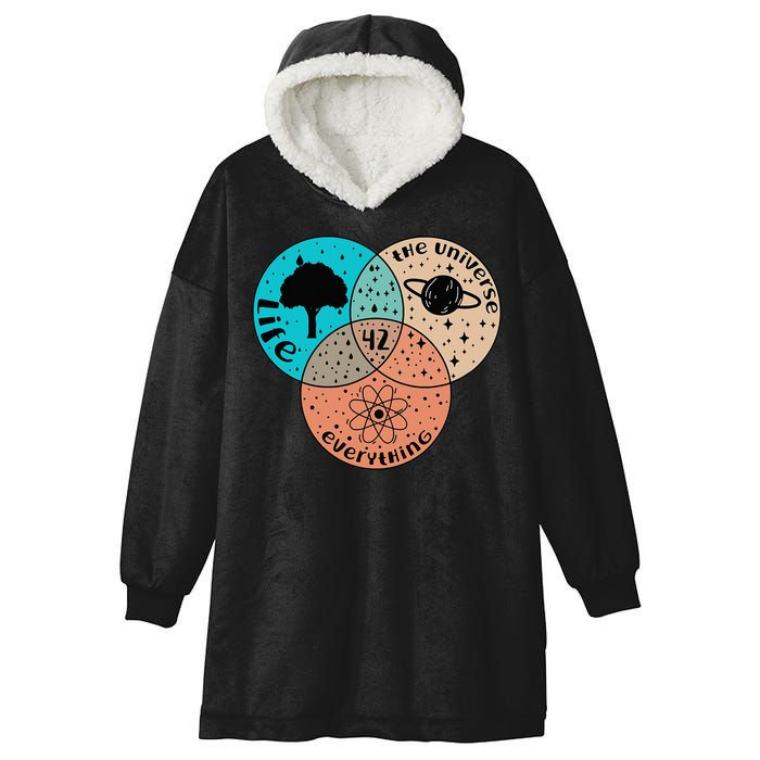 42 The Answer To Life Universe And Everything Astronomer Hooded Wearable Blanket