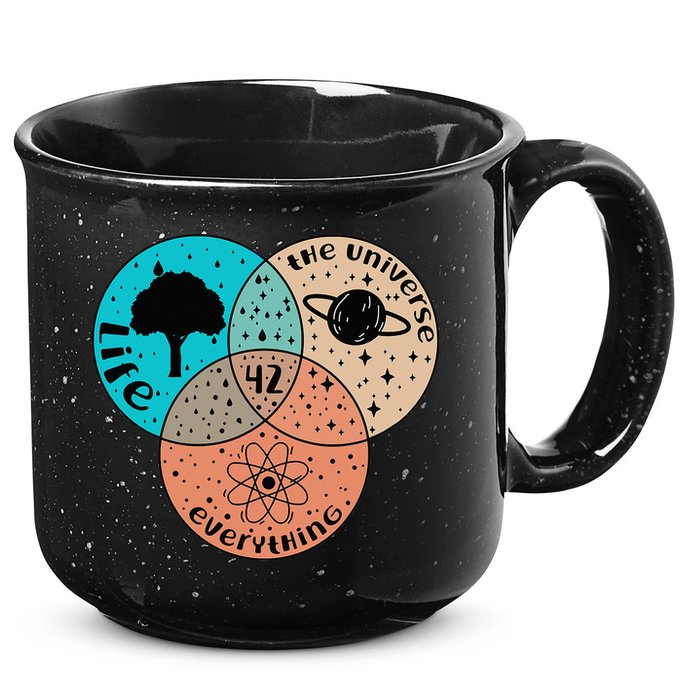 42 The Answer To Life Universe And Everything Astronomer 15oz Campfire Ceramic Mug