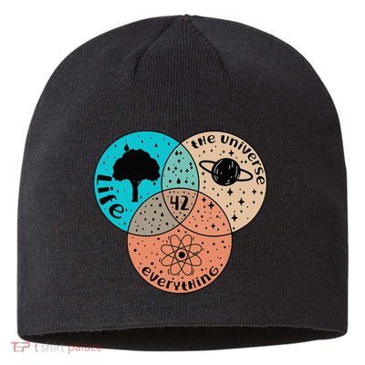 42 The Answer To Life Universe And Everything Astronomer Sustainable Beanie